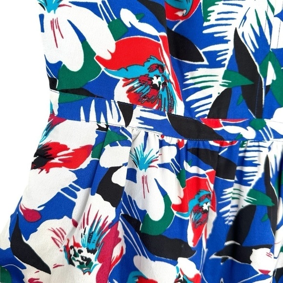 J. Crew mini  dress with spaghetti straps, fitted top, fully lined, tropical - Picture 6 of 16